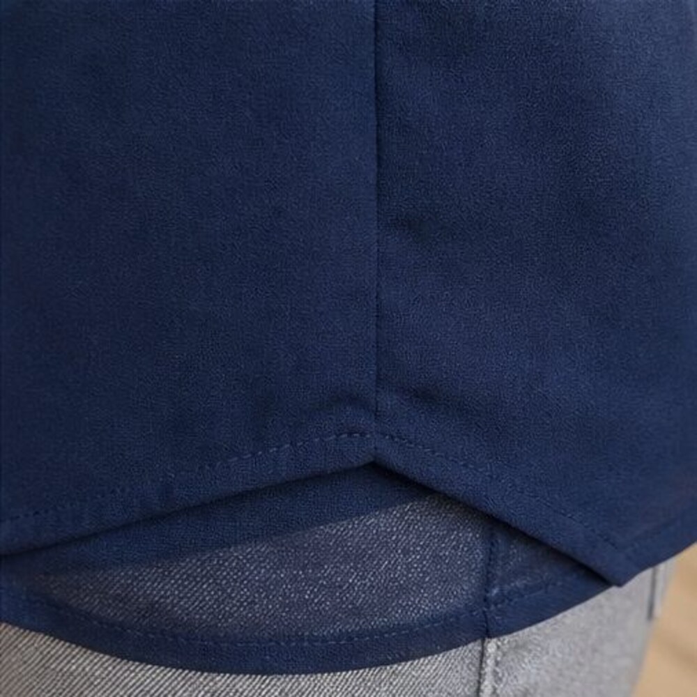 Navy Button Blouse - Picture 6 of 6